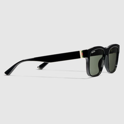 Rectangular frame sunglasses - black