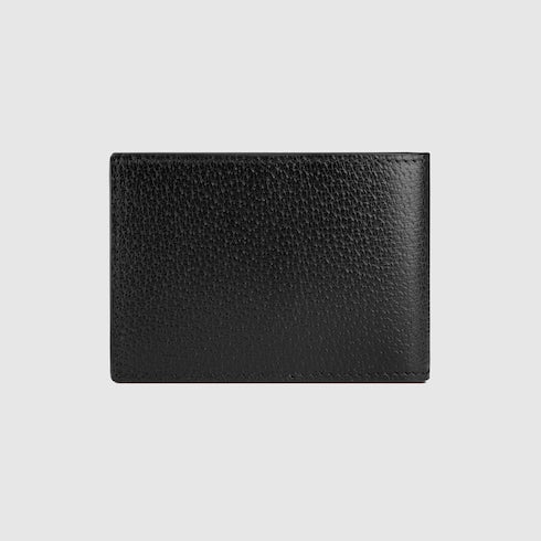 Black Leather GG Marmont Bi-Fold Wallet - Black Leather
