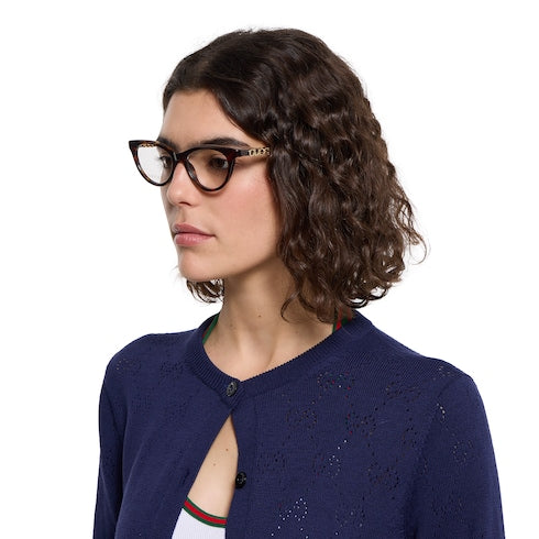 Cat-eye optical frame - dark brown tortoiseshell