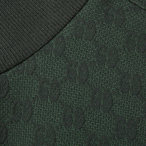 GG technical jersey zip jacket - dark green