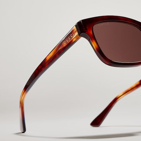 Rectangular-frame sunglasses - brown