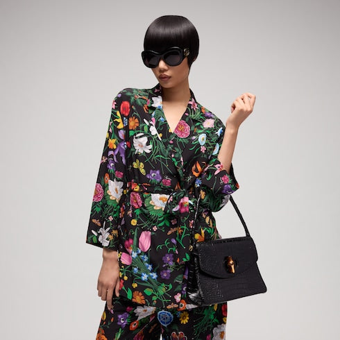 Printed silk shirt - multicolor