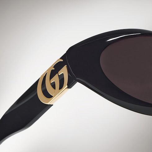 Cat eye frame sunglasses - black