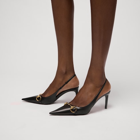 Women's Donna slingback pump - black leather