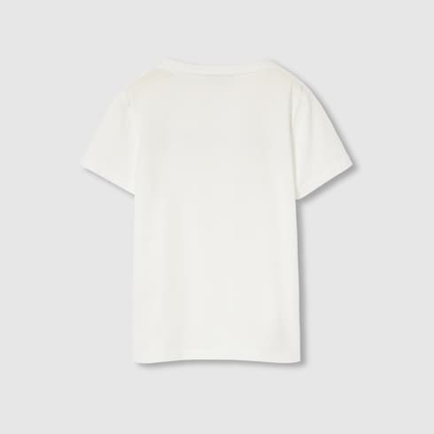 Children's printed cotton T-shirt - white