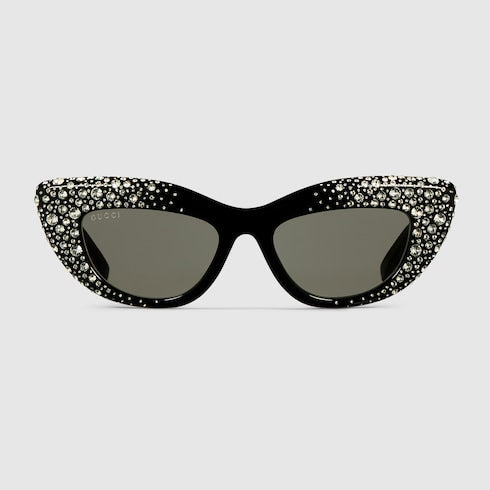 Cat-eye frame sunglasses - black