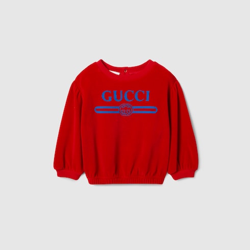 Baby chenille sweatshirt - red