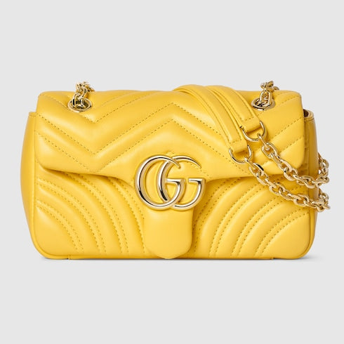 GG Marmont small shoulder bag - yellow leather