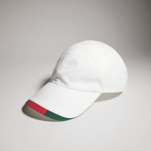 Cotton canvas baseball hat - white