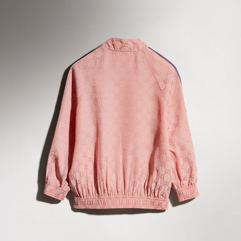 Children's GG viscose zip jacket - light pink