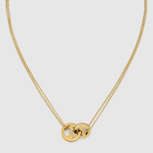 Gucci Blondie double chain necklace - light gold-toned brass