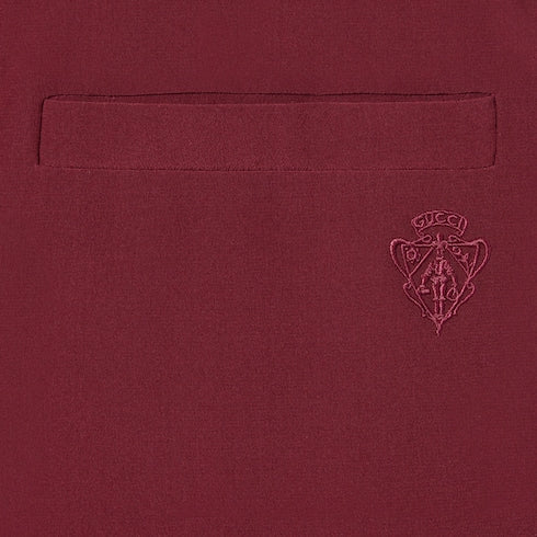 Silk crêpe de chine pants - bordeaux