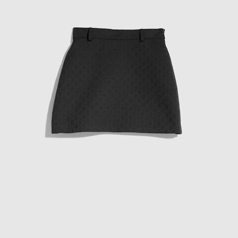 GG cotton blend mini skirt - black