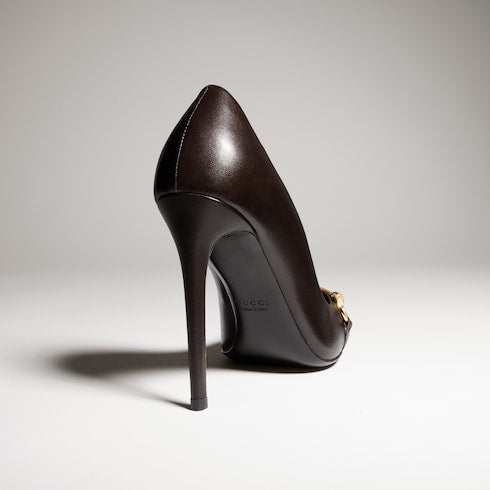 Women's Donna pump - dark brown leather