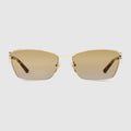 Rectangular frame sunglasses - gold
