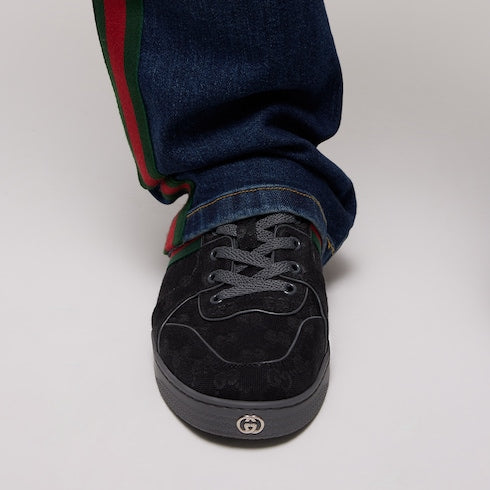 Men's Stretch low-top sneaker - black GG canvas