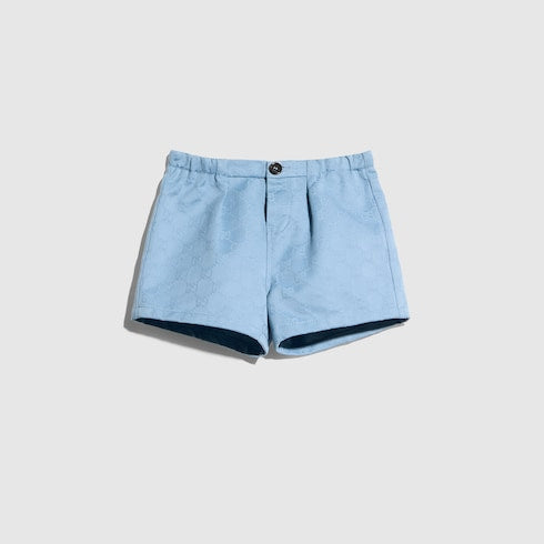 Baby GG gabardine shorts - light blue
