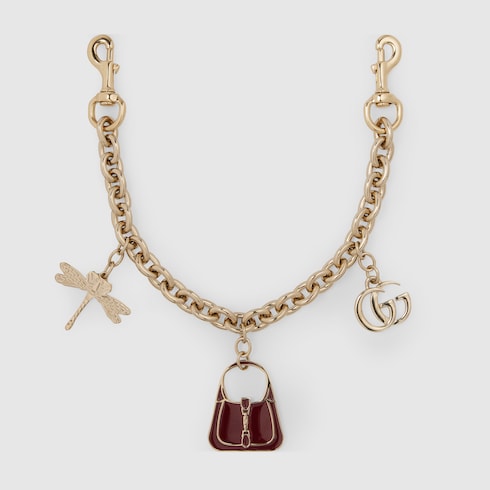 Chain bag charm - Rosso Ancora red enamel