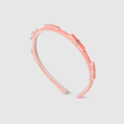 Children's headband with Double G - light pink