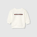 Baby printed cotton sweatshirt - white