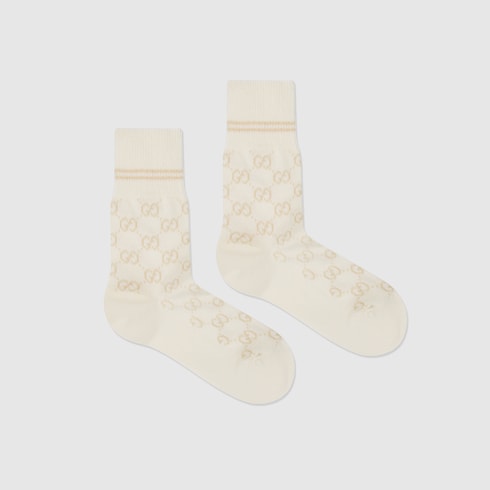 GG cotton blend socks - ivory
