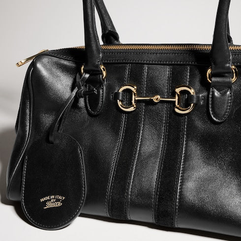 Borsetto medium boston bag - black leather