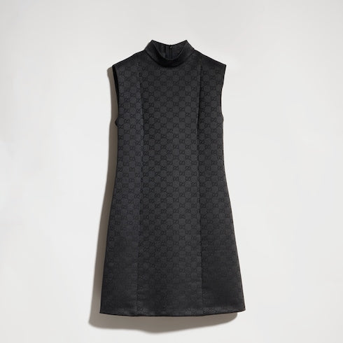 GG viscose jacquard dress - black