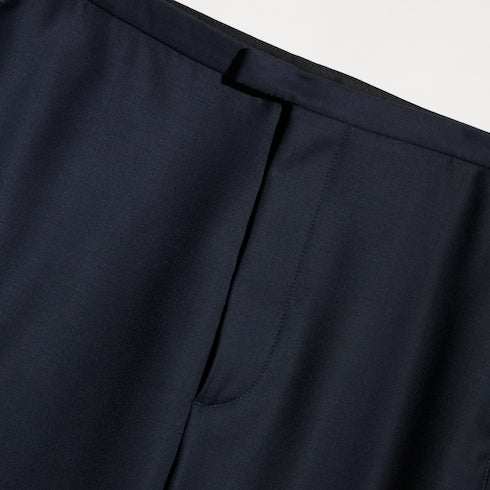Light wool pants - dark blue