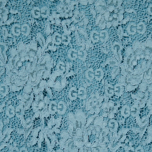 GG flower stretch lace skirt - light blue