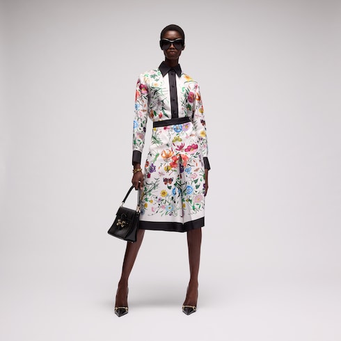 Printed silk pants - multicolor