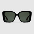 Square frame sunglasses - black