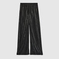 Jersey pants with iridescent effect - black