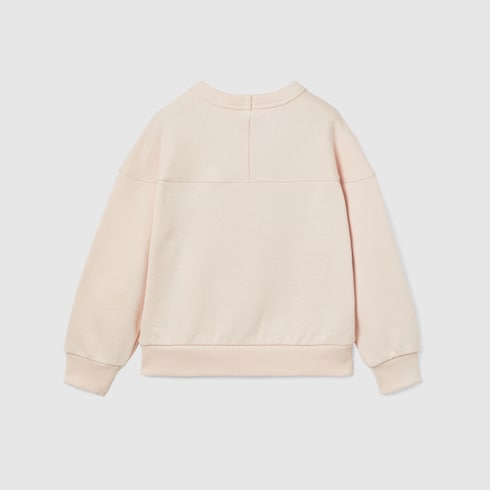 Children's printed cotton sweatshirt - light pink