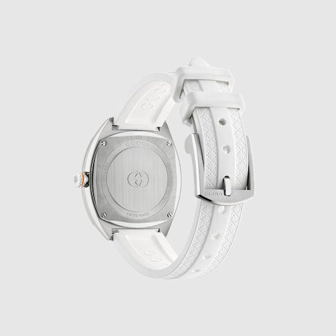 Gucci Interlocking watch, 29mm - white rubber