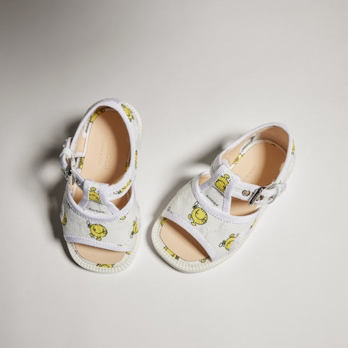Toddler sandal - white GG canvas