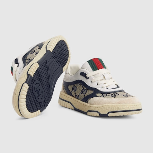 Children's Gucci Re-Web sneaker - white leather