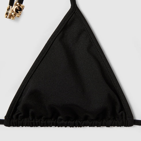 Sparkling jersey bikini - black