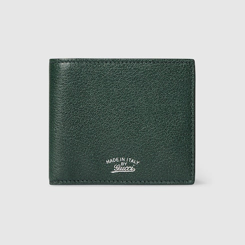 Lira bi-fold wallet - dark green leather