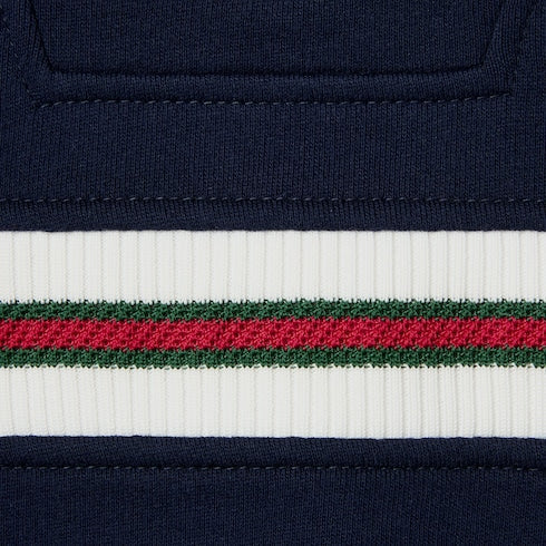 Children's cotton hooded sweatshirt - dark blue