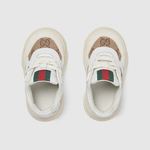 Children's Gucci Re-Web sneaker - white leather