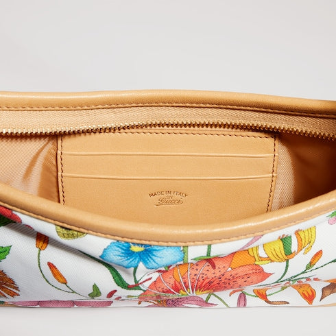 Gossip small shoulder bag - white and multicolor nylon