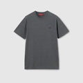 Cotton jersey T-shirt with embroidery - grey