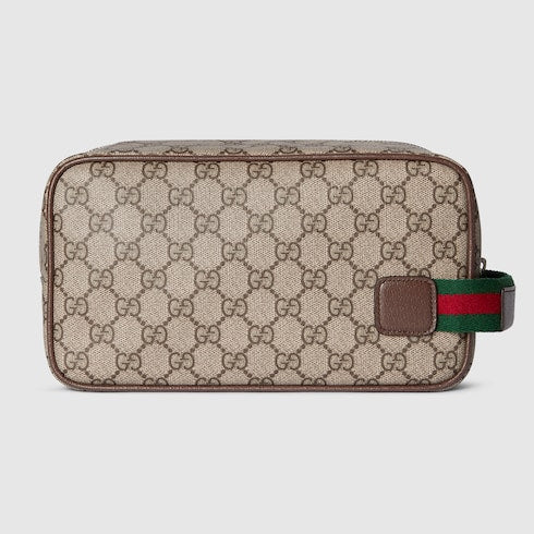 Medium GG toiletry case - beige and brown GG Supreme