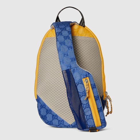 Children's GG nylon backpack - multicolor GG nylon
