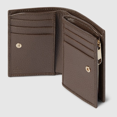 Ophidia small wallet - beige and brown GG Supreme