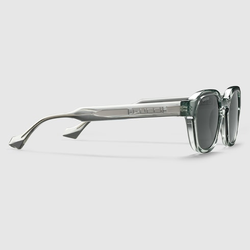 Oval frame sunglasses - transparent grey