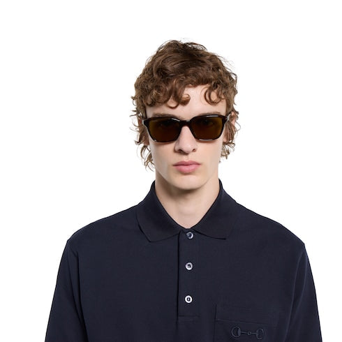 Square frame sunglasses - brown tortoiseshell