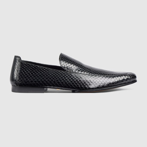 Men's Giacomo python loafer - black