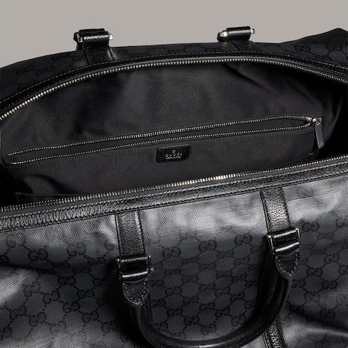 Gucci Essence Classic large duffle bag - black GG canvas