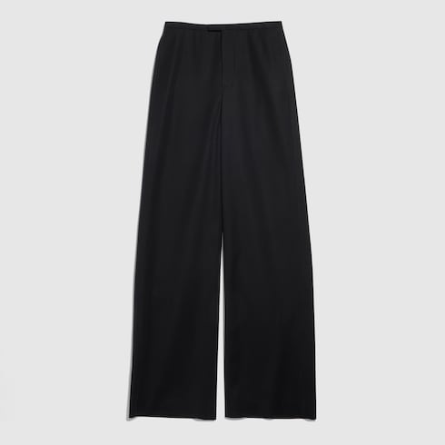 Light wool pants - black